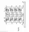 Fig. 34 - Devices for storing a blanket to be exchanged on a cylinder of a printing machine
