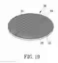 Fig. 12 - Method for machining an eyeglass lens, and adhesive label useful when machining the eyeglass lens