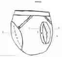 Fig. 01 - Protection disposable under drawers for men with a opening in the front