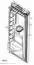 Fig. 03 - Refrigerator door with can and bottle holder
