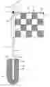 Fig. 01 - Decorative display flag with horizontally disposed rigid wire for attachment to flag poles for residential and commercial display uses