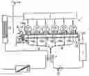 Fig. 01 - Engine brake system of a multicylinder internal combustion engine comprising a cooled intermediate pipe for exchanging gas between cylinders during engine braking
