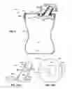 Fig. 04 - Non-spill container with flow control structure including baffle and elastic membrane having normally-closed pinholes