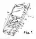 Fig. 02 - Optical mouse/barcode scanner built into cellular telephone