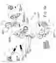 Fig. 17 - Folding and adjusting hinge for stabilized equipment support