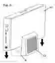 Fig. 06 - Apparatus to hold laptop or notebook computer vertically while connected to a full size keyboard, mouse and external monitor
