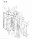 Fig. 15 - Joint structure of iron framework and coupling member for connecting rectangular steel beam to rectangular steel column