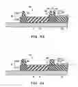 Fig. 17 - Liquid crystal display device with partition walls made of color filter layers as a dam for the light shielding material
