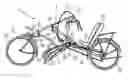 Fig. 01 - Bicycle with a frame of tubes connected to each other so that they can pivot