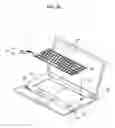 Fig. 09 - Portable computer having a keyboard coupled to a computer main body