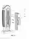 Fig. 12 - Electrostatic air purifier with a laterally removable collection grid module