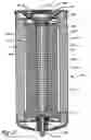 Fig. 03 - Coaxial full-flow and bypass oil filter with spring/gasket arrangement