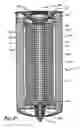 Fig. 03 - Coaxial full-flow and bypass oil filter having cap with blades