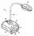 Fig. 01 - Portable mountable indoor lamp having a positionable lamp head and motion and light sensors which can be aimed
