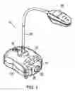 Fig. 02 - Portable mountable indoor lamp having a positionable lamp head and motion and light sensors which can be aimed