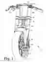 Fig. 02 - Coaxial steering and suspension for motorcycle