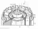 Fig. 01 - Electrical machine with support of the rotor on an end face of the stator