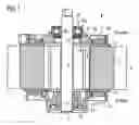 Fig. 02 - Electrical machine with support of the rotor on an end face of the stator
