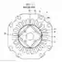 Fig. 02 - Permanent magnet motor having stator poles with stepped-end-surfaces and rotor with outer-circumferential-recessed surface