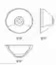Fig. 09 - Modified reflector surface to redirect off-field side light onto field