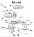 Fig. 15 - Modular inserts comprising check valves for flow meters