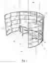 Fig. 02 - Mobile desk with an integrated and adjustable privacy enclosure