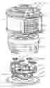 Fig. 01 - Rotary engine employing undulating ramp driven by paired reciprocating pistons