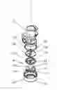Fig. 01 - Two disc valve pump assembly for a fluid dispenser