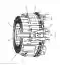 Fig. 36 - Two disc valve pump assembly for a fluid dispenser