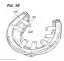 Fig. 10 - Headrest assembly for a massage device with timed support arms and arm connector near the forehead