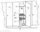Fig. 01 - Tall portable locker table with embedded peg hanger