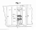Fig. 02 - Tall portable locker table with embedded peg hanger