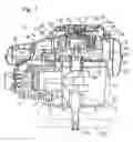 Fig. 02 - Combustion engine having unitary structure of cooling fan and starter pulley