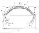 Fig. 01 - Vehicle tire comprising looped crown reinforcement and circumferentially oriented crown reinforcement elements