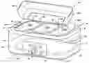 Fig. 01 - Roaster oven having lid with hinged portion