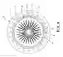 Fig. 11 - Generator in a wheel of a bicycle with collective multiple magnetic poles