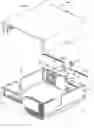 Fig. 01 - Computer enclosure with rotatable cover mounting assembly