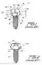 Fig. 02 - Threaded screw fastener characterized by high pull-out resistance, reduced installation torque, and unique head structure and drive socket implement or tool therefor