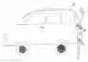 Fig. 01 - Lightweight device for conveniently attaching and transporting household waste receptacles behind automobiles