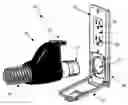 Fig. 01 - Central vacuum system mounting flange and hose cuff for use with standard electrical outlets