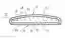 Fig. 01 - Aquatic gliding board having a deck with a sandwich structure with an elastic core