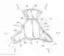 Fig. 01 - Generally triangular-shaped massage tool with three different contact elements