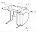 Fig. 02 - Computer console with accessible laptop storage compartment