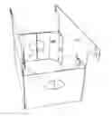 Fig. 01 - Container with reinforced corner panels and the associated container blank