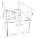 Fig. 01 - Container having end wall top panel support and associated container blank