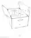 Fig. 05 - Container having end wall top panel support and associated container blank