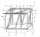 Fig. 01 - Display showcase with frames for covering slotted standard ends and having interchangeable features