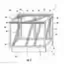 Fig. 02 - Display showcase with frames for covering slotted standard ends and having interchangeable features