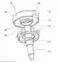 Fig. 01 - Hand grinder, flange for accomodating a grinding tool, and balancing unit