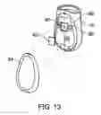 Fig. 16 - Razor with clamp force housing for battery